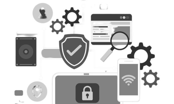 A digital lock superimposed on a screen displaying a collaboration tool interface, symbolizing the importance of security in these platforms.