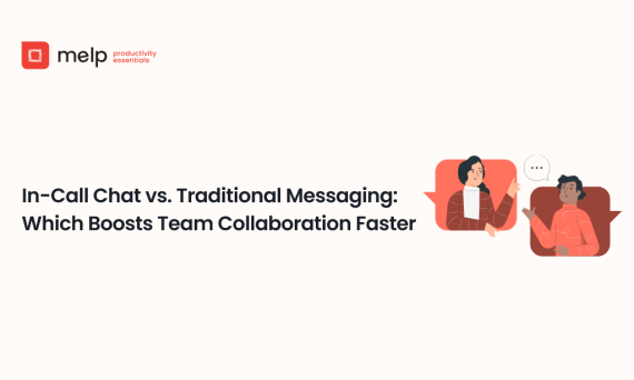 Team comparing in-call chat and messaging for faster workplace collaboration