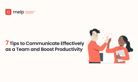 Team communication tips banner with two colleagues high-fiving to celebrate productive collaboration
