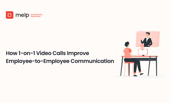 Illustration of one-on-one video calls improving communication between employees