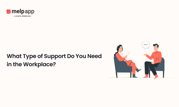 Team member discussing workplace support needs using Melp digital workplace platform
