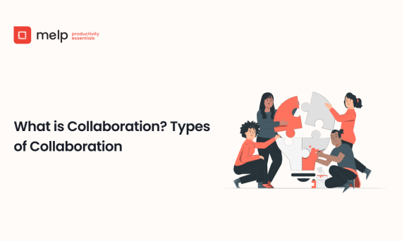 Illustration showing different types of collaboration through teamwork and shared tasks