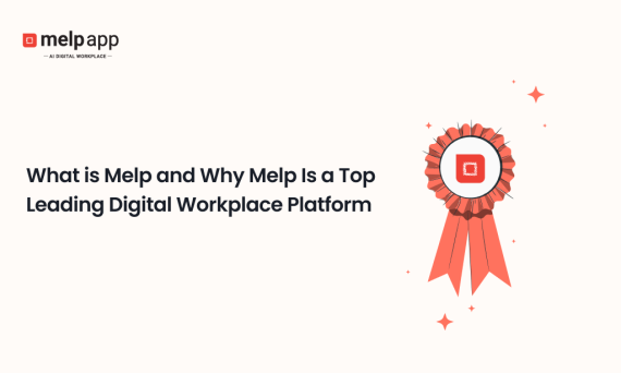 Award badge highlighting Melp as a top leading digital workplace platform