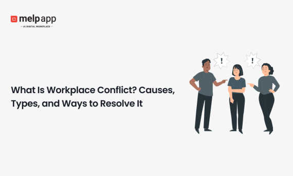Team resolving workplace conflict and improving collaboration with Melp digital workplace
