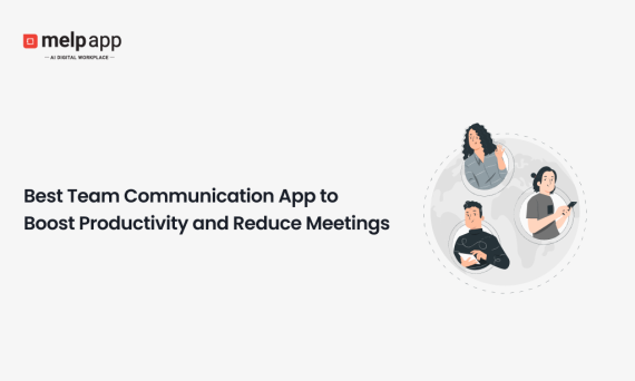 Professional using Melp team communication app to boost productivity and reduce meetings