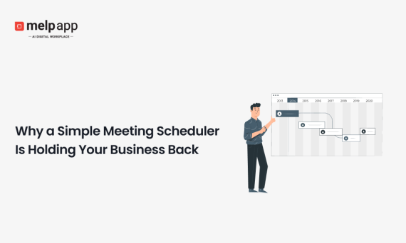 Employee struggling with outdated meeting scheduler before switching to Melp digital workplace