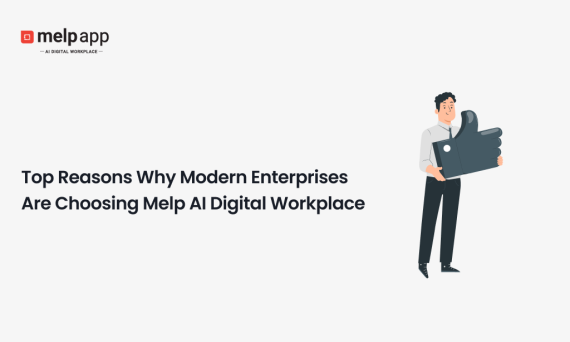 Modern business professional adopting Melp AI digital workplace to improve enterprise collaboration and productivity