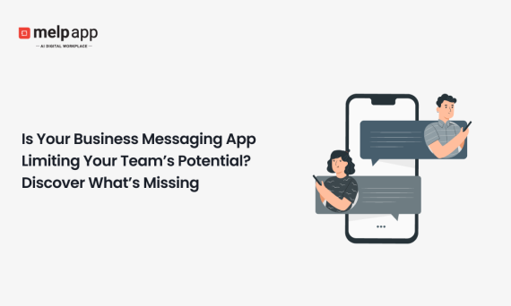 Team realizing business messaging app limits productivity before adopting Melp workplace app