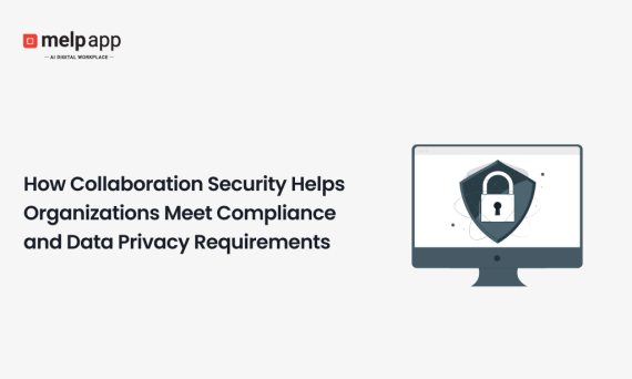 Illustration showing collaboration security helping organizations meet compliance and data privacy requirements