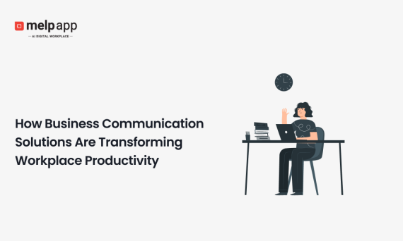 Illustration of business communication solutions improving workplace productivity and team focus
