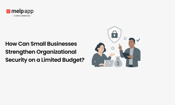 Small business security illustration using Melp App for secure communication