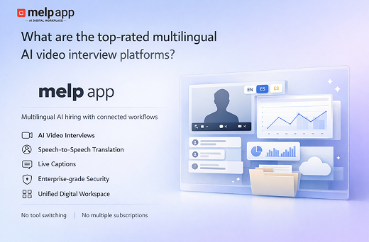 Companies facing language barriers in hiring with multilingual AI video interview platforms, solved using melp app AI-powered solution