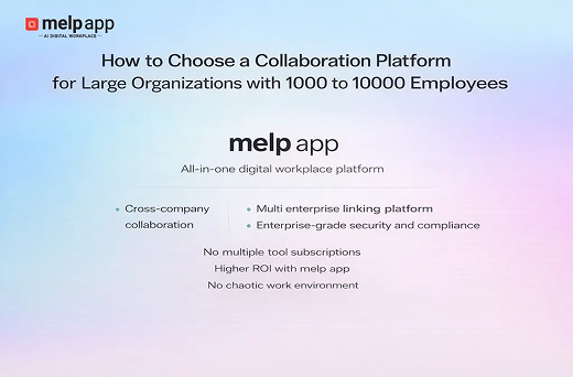 Large organizations struggling to choose the right collaboration platform, streamlined using melp app scalable solution